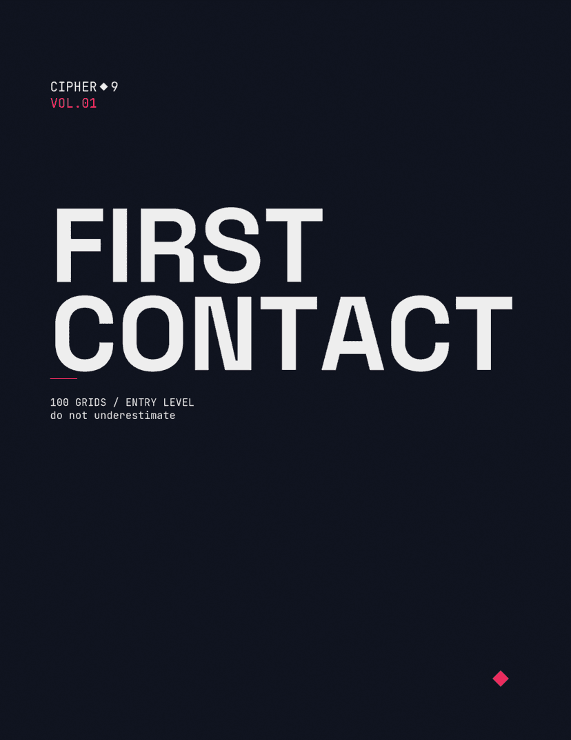 CIPHER 9 VOL.01 First Contact book cover